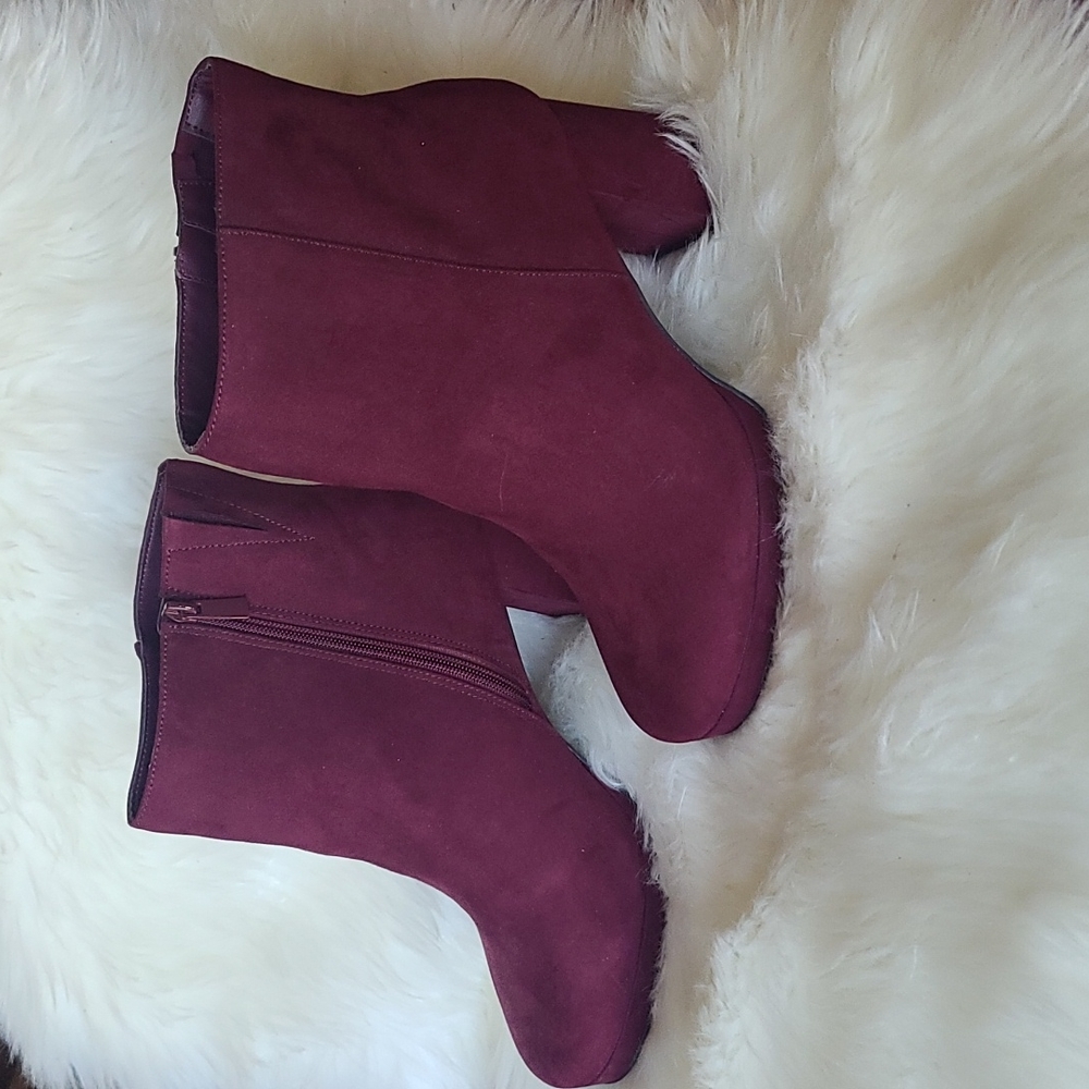 Brand New Torrid Burgandy Booties